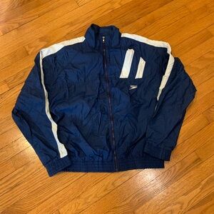 Vintage 90s Navy/White Speedo Zip-Up Windbreaker Jacket